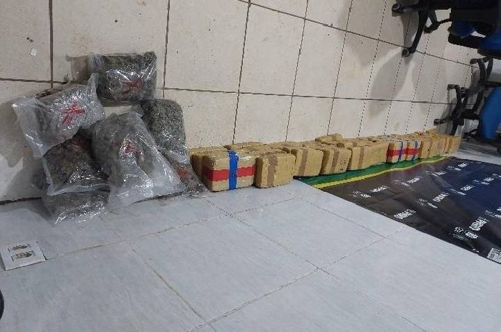 Polícia Militar apreende cerca de 70 quilos de drogas em Porto Velho, neste domingo