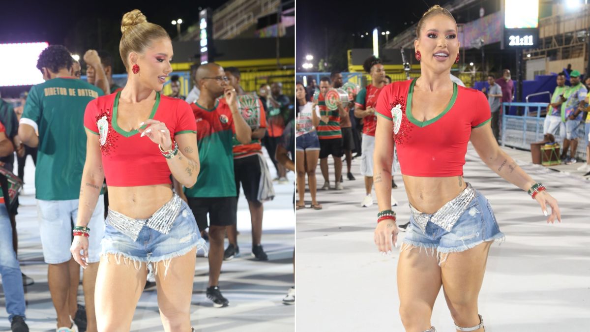 Após saída do SBT, Virginia samba em ensaio na Sapucaí