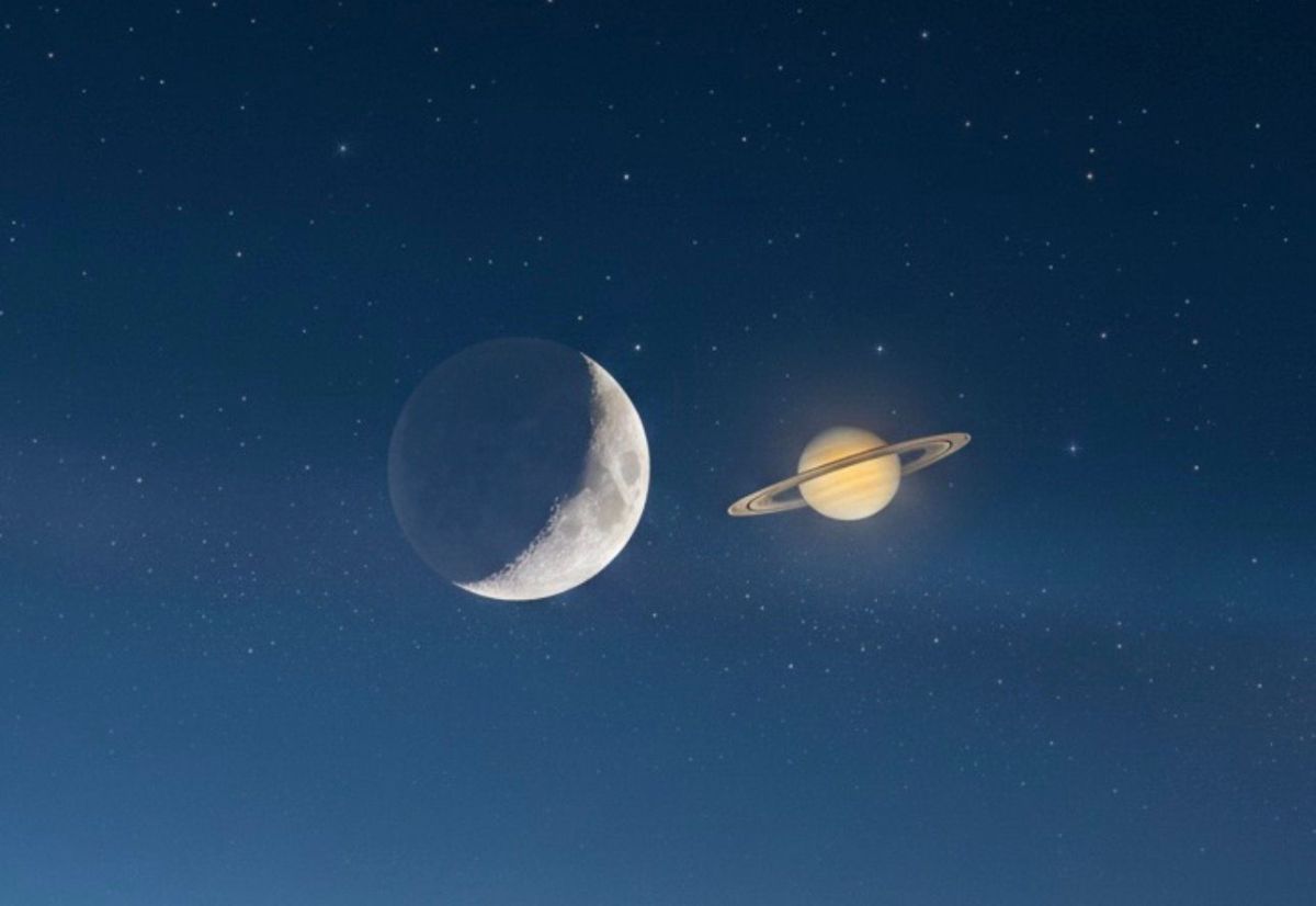 Saturno e Lua coladinhos: fenômeno no céu pode ser observado hoje do Brasil