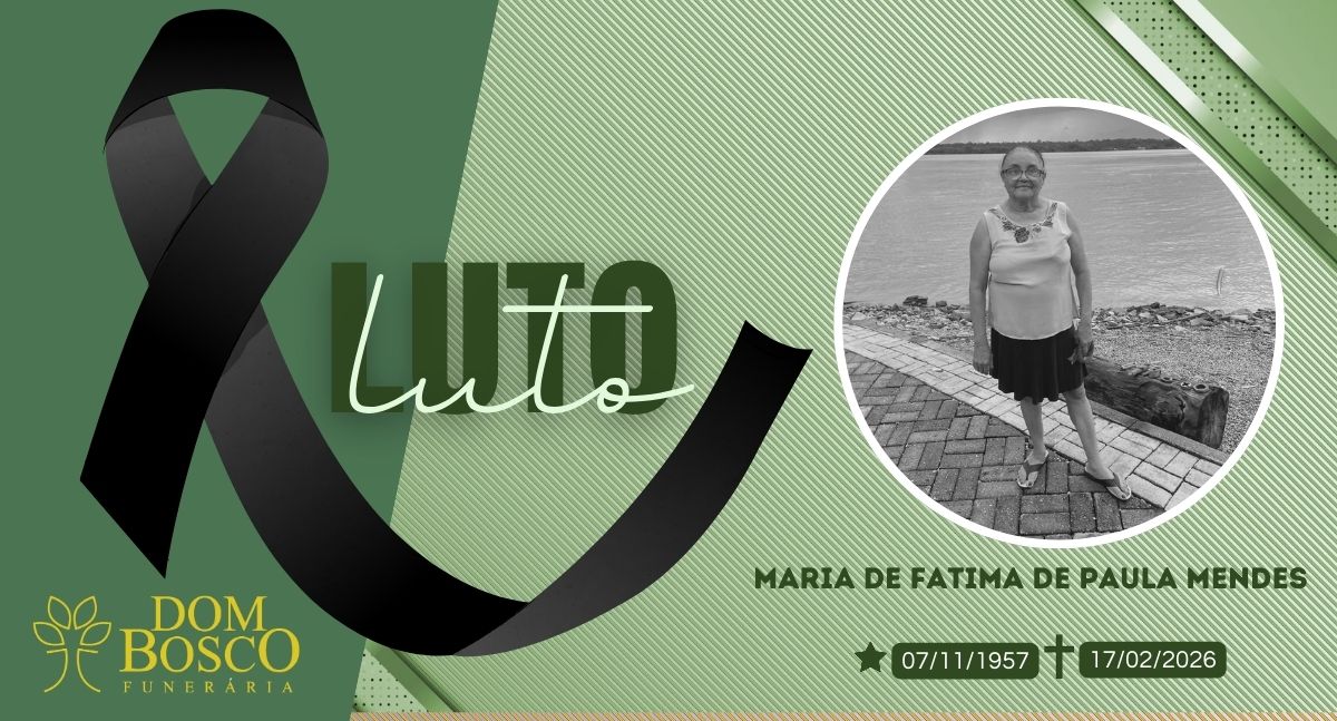 Nota de Pesar: Maria de Fatima de Paula Mendes