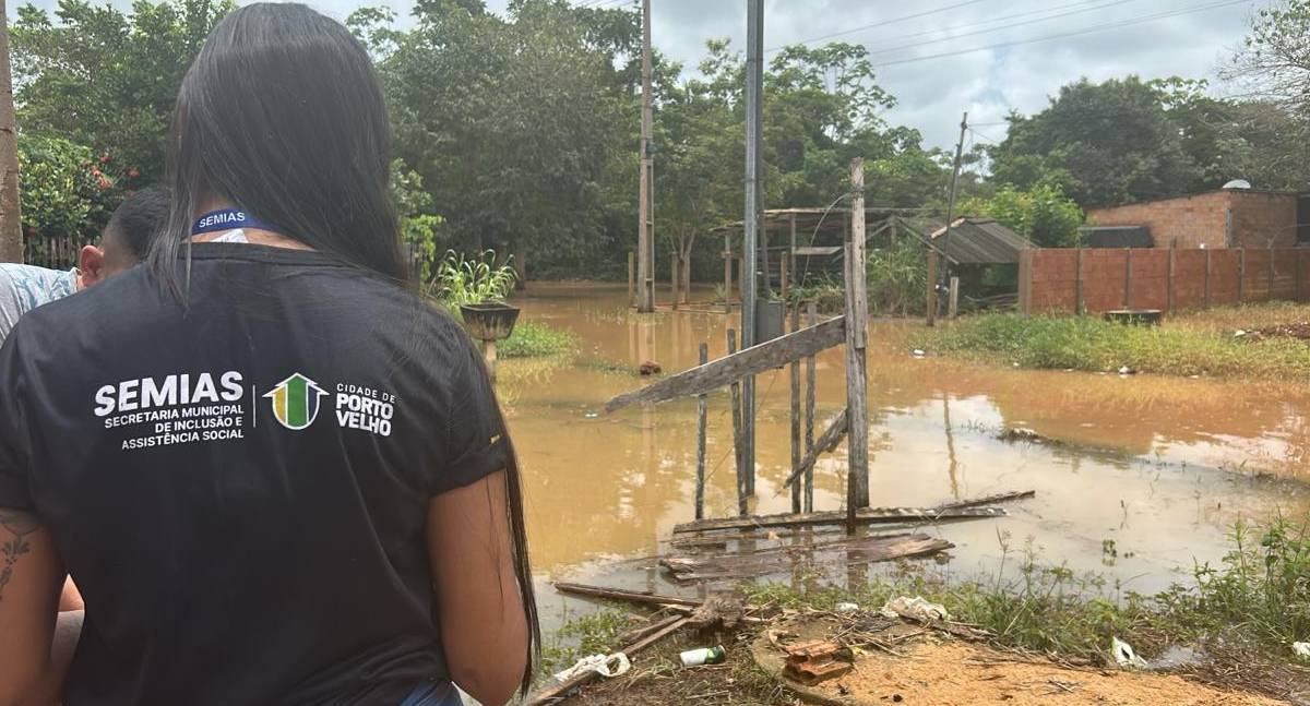Porto Velho apoia famílias em áreas alagadas após fortes chuvas