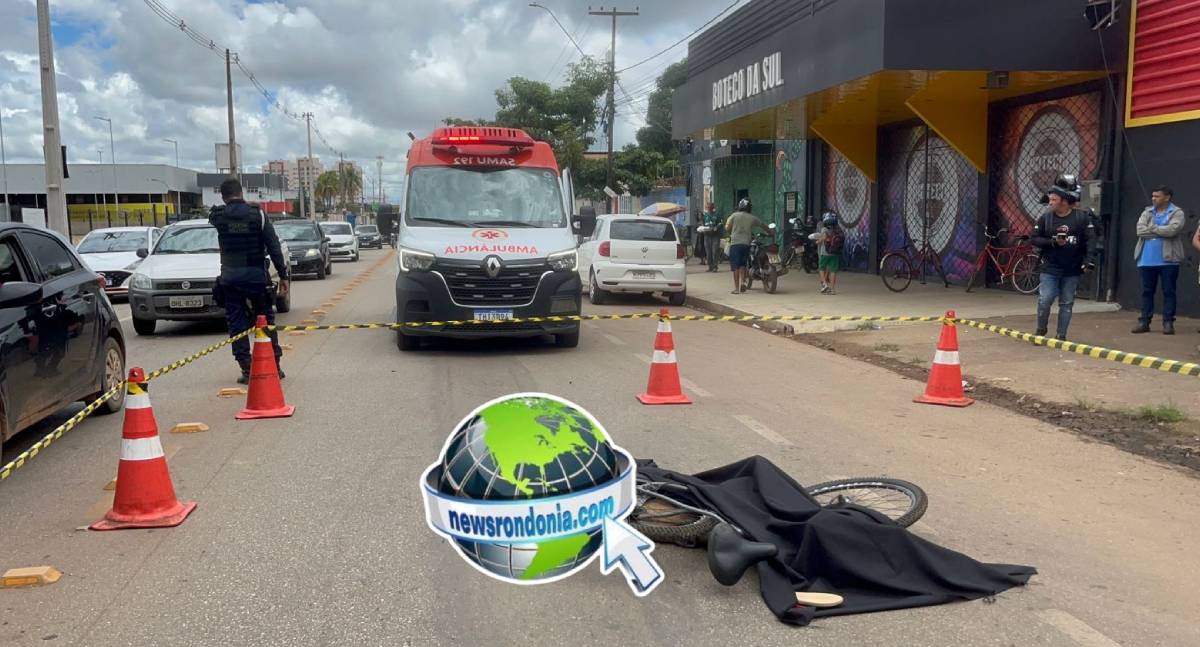 Jovem ciclista morre atropelado por caçamba na zona sul