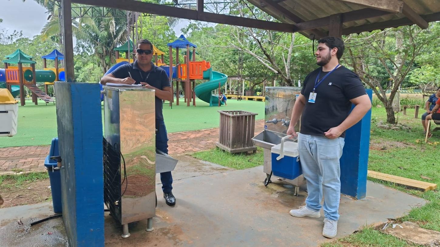 Prefeitura monitora qualidade da água no Parque Natural e Viveiro Municipal