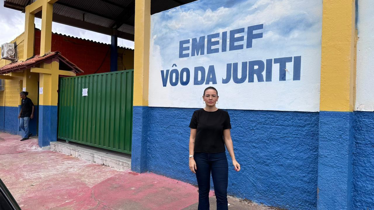 Vereadora Sofia Andrade fiscaliza Escola Vôo da Juriti e cobra solução para retorno das aulas