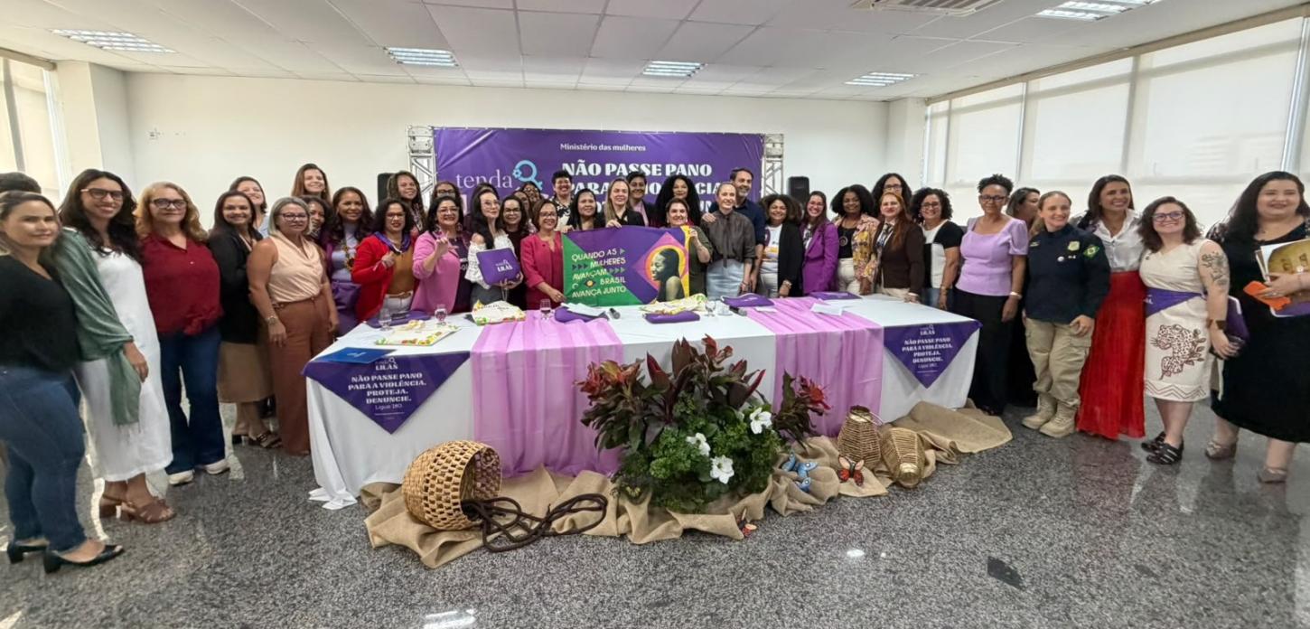 Ministério das Mulheres, do Governo Federal, abre ação Tenda Lilás em Rondônia ao lado da deputada Cláudia de Jesus e do prefeito Léo Moraes